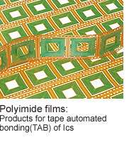Polyimide films:Products for tape automated bonding(TAB) of Ics