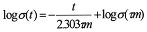 logσ(t)=-t/2.303τm+logσ(τm)